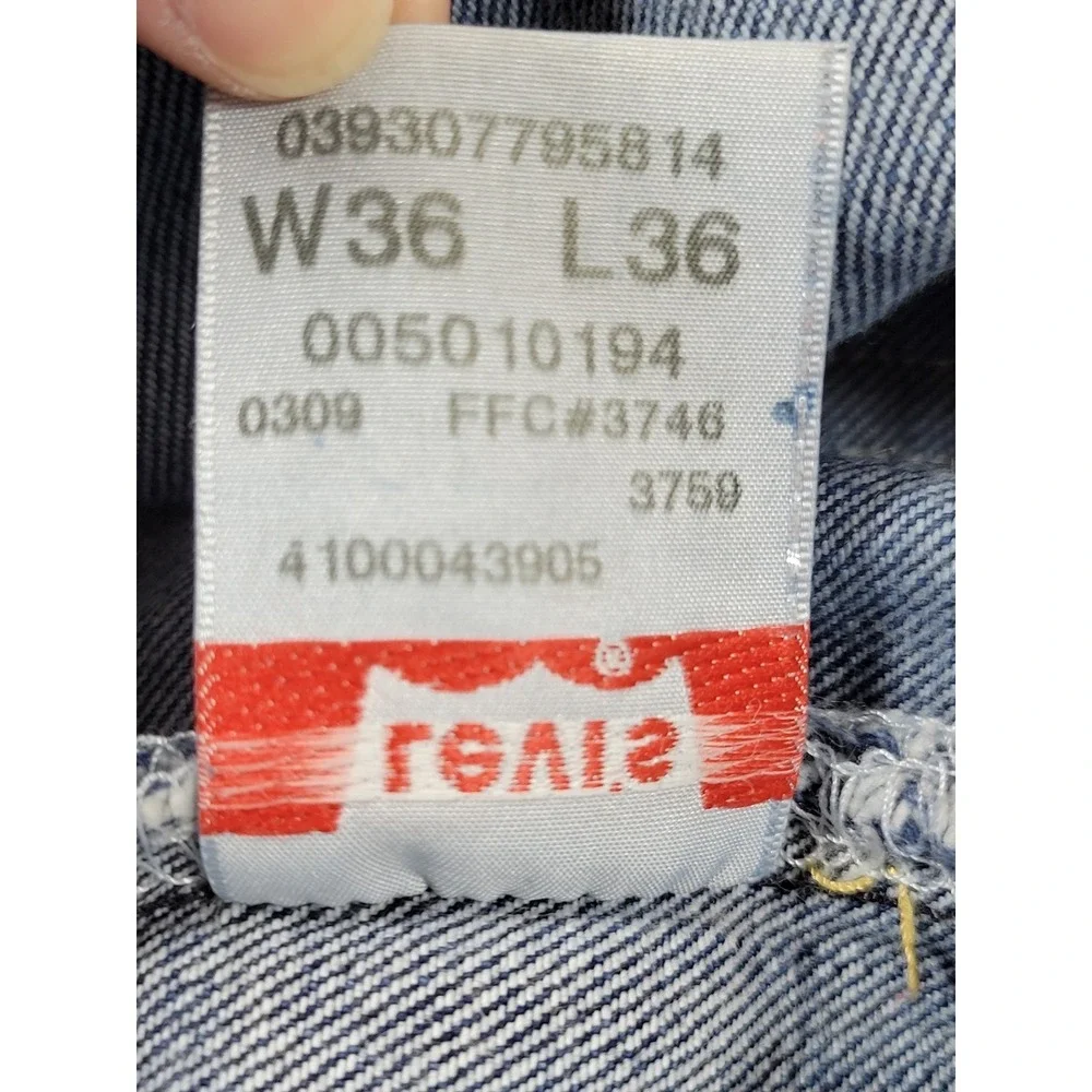 Vintage Levi's 501 Jeans Mens 36x36 Blue Excellent Straight Leg Button Fly Denim